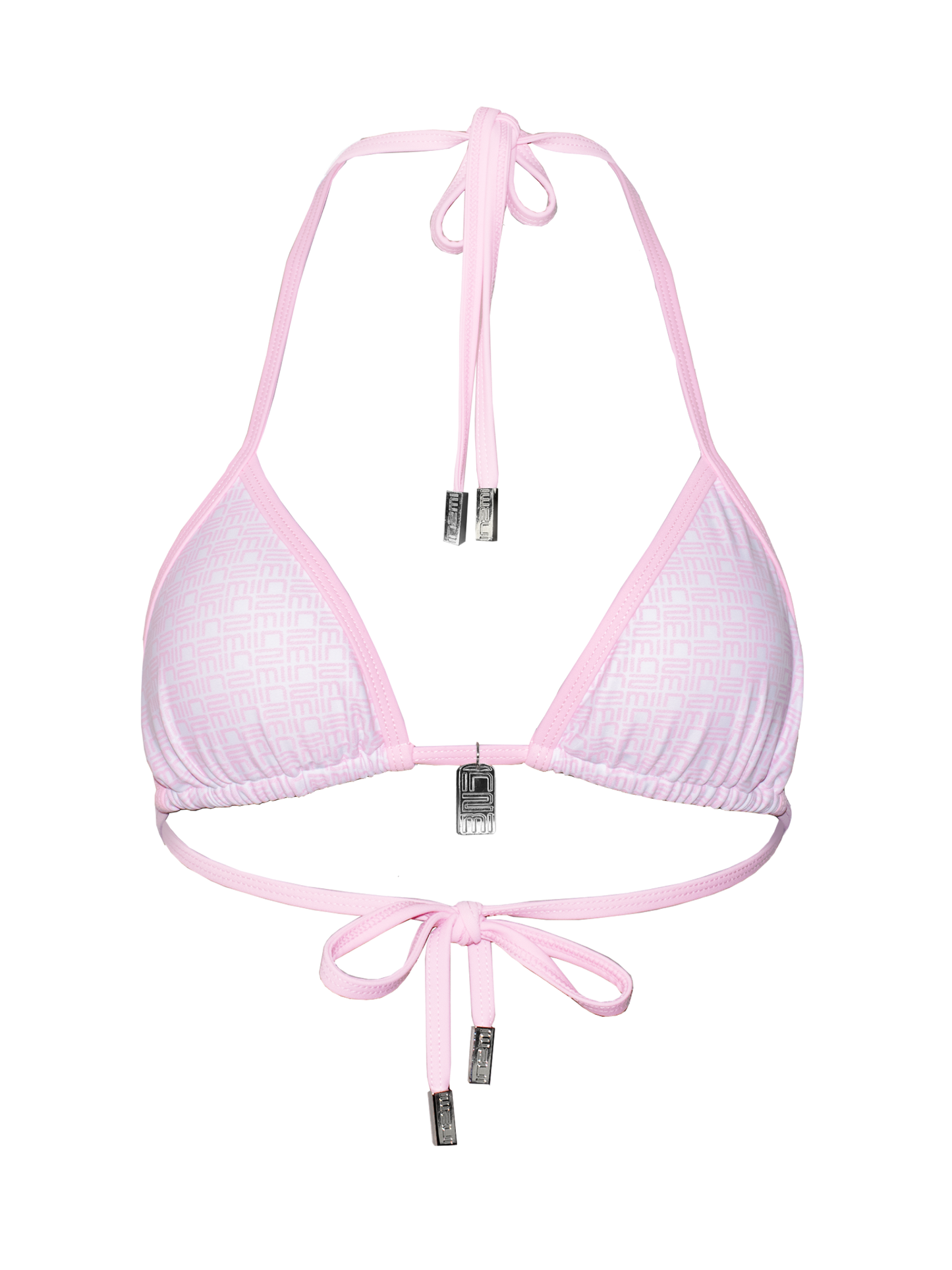 IN2MI Triangle Bikini Top Monogram Pink